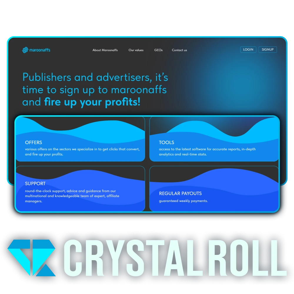 Verdien winst door vrienden door te verwijzen met het Crystalroll affiliate programma.