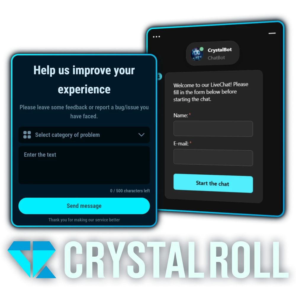 Je kunt contact opnemen met Crystalroll support via deze methoden.