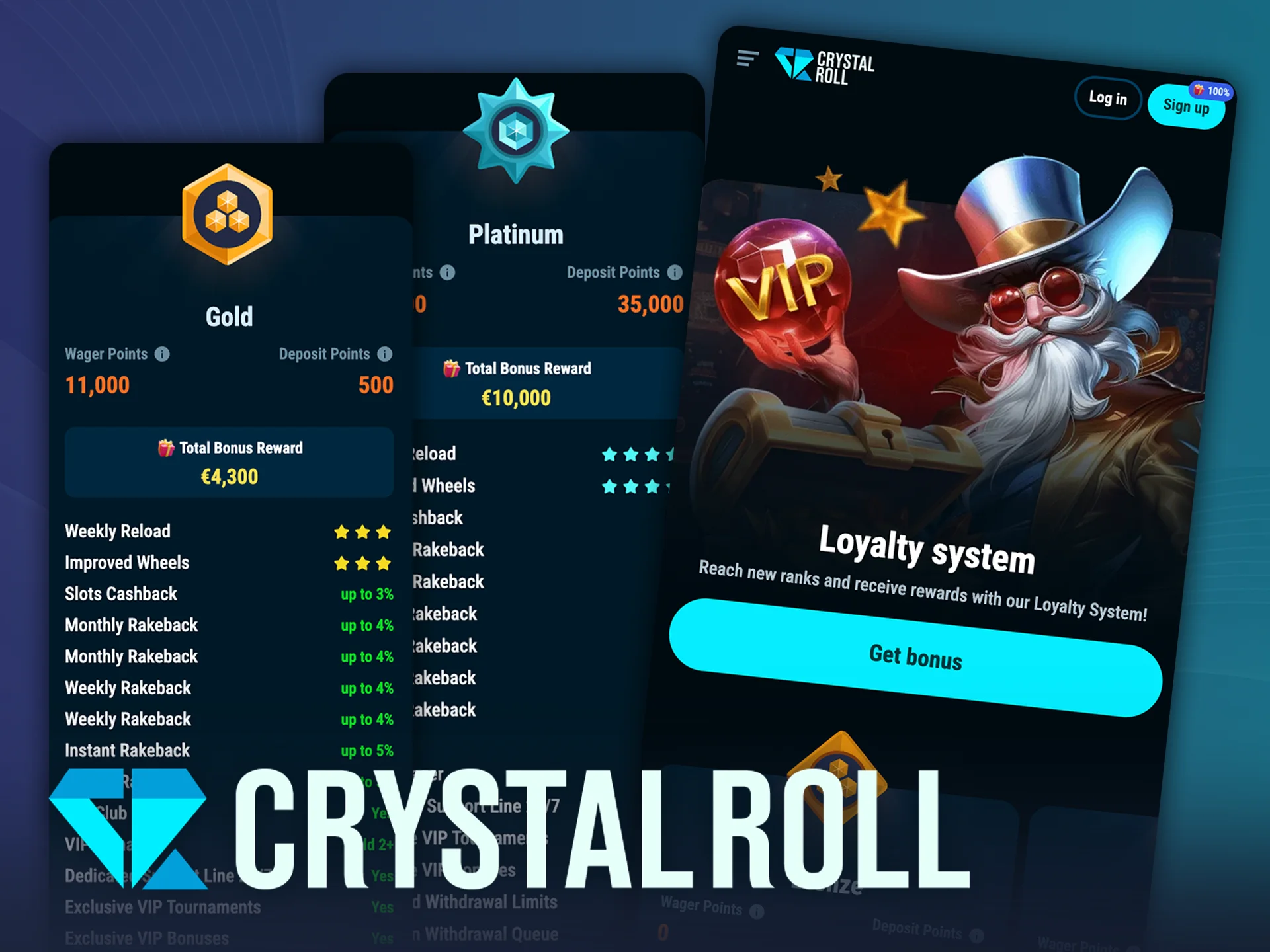 Spaar voor extra beloningen met het loyaliteitsprogramma van CrystalRoll.