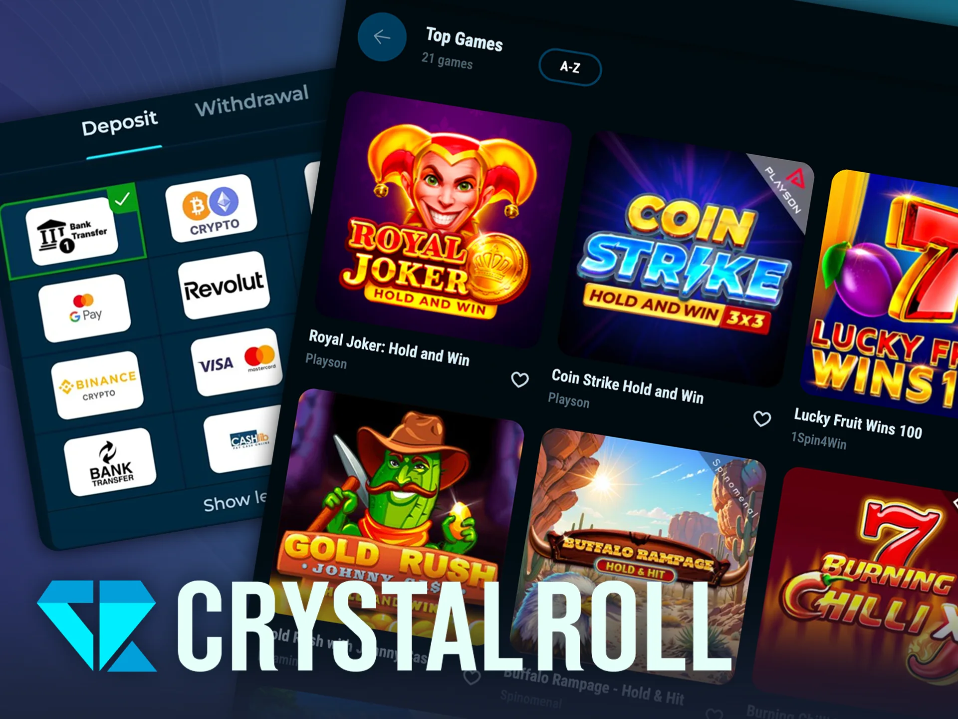 Ontdek snelle en veilige betalingsmethoden bij CrystalRoll.