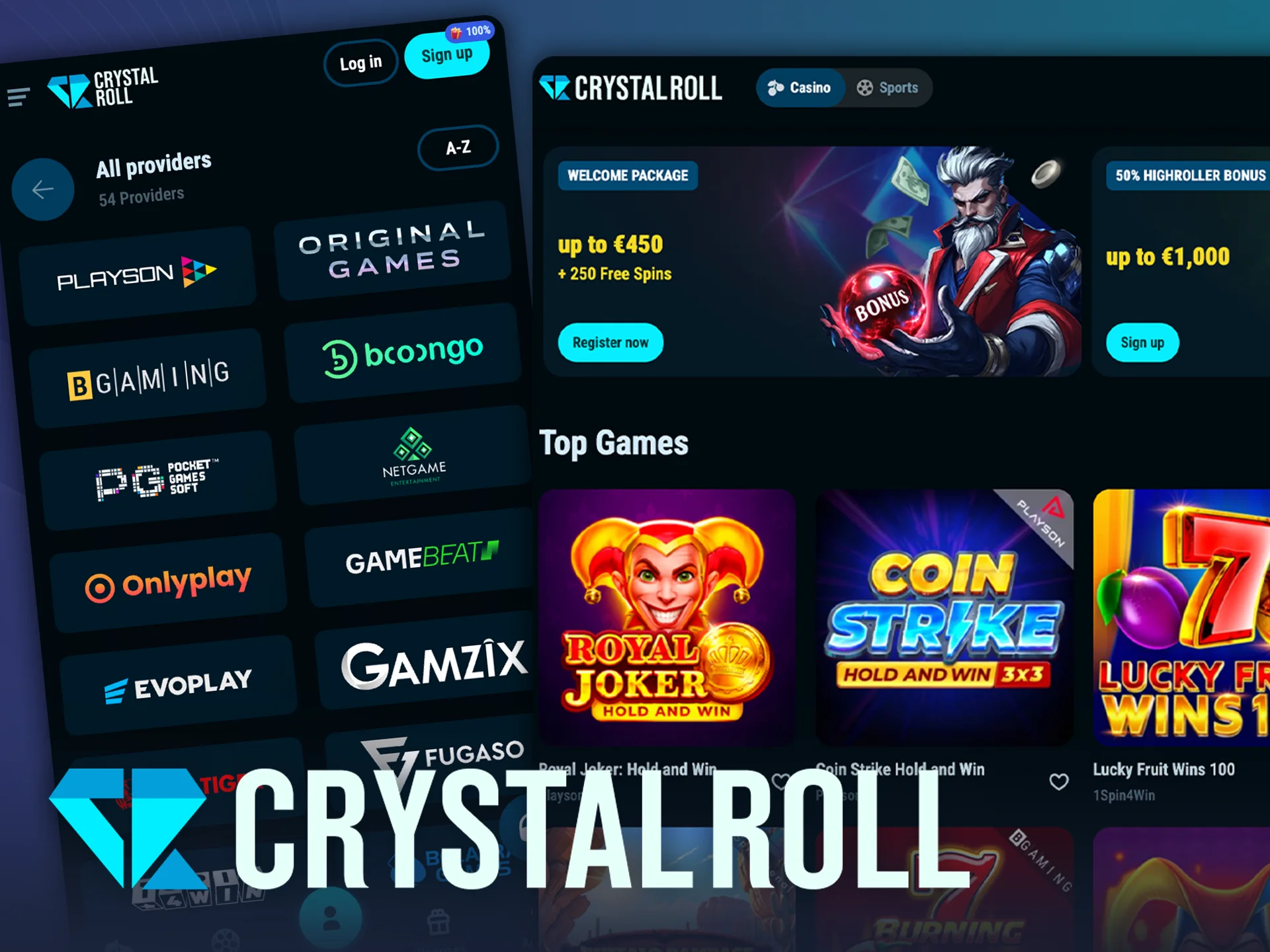 Verken onze aanbieders en vind je favoriete spellen op CrystalRoll.