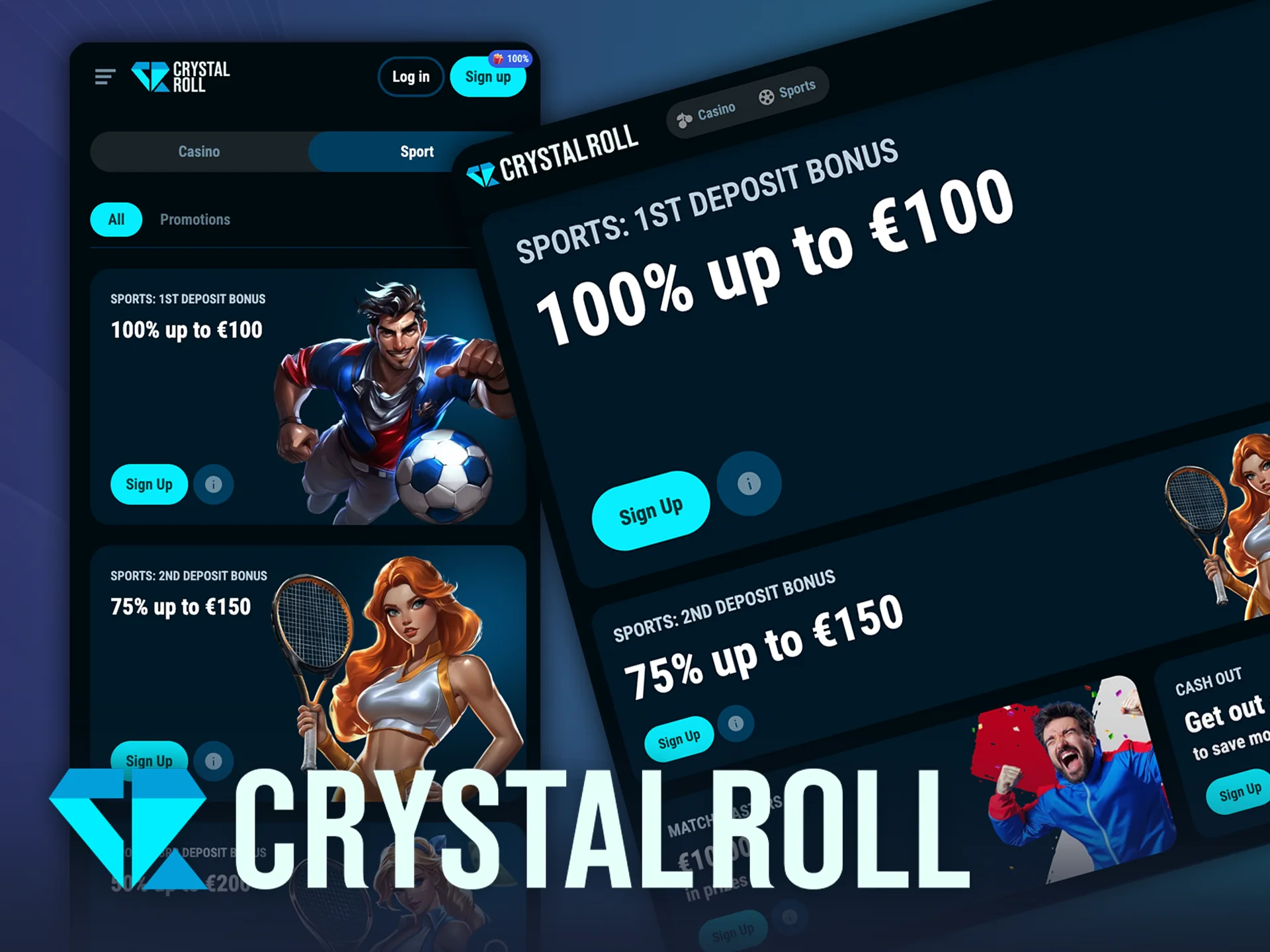 Profiteer van sport bonussen en verhoog je inzet bij CrystalRoll.