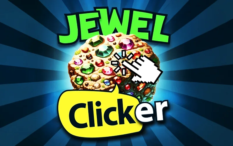 Klik en verzamel edelstenen in Jewel Clicker bij CrystalRoll.
